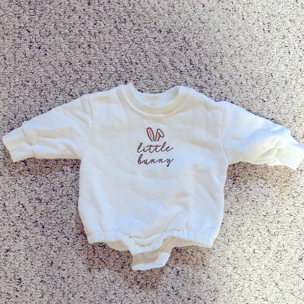 Blossom + Pear Little Bunny Easter Bubble Romper